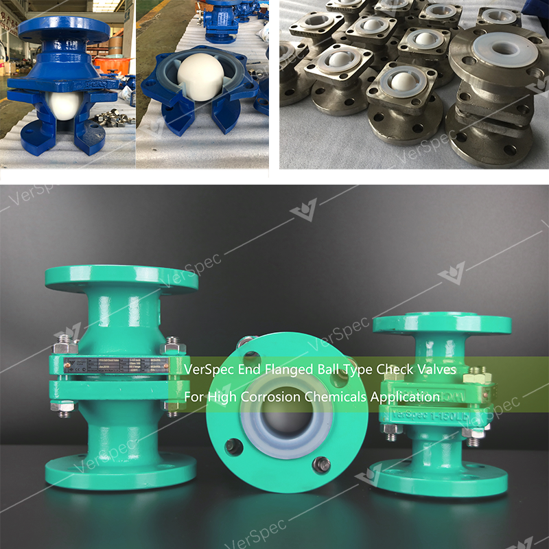 End Flanged PFA Lined Swing Check Valve